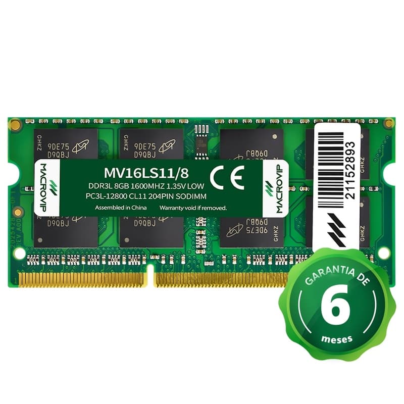 Memoria Notebook Ddr3l 8GB Pc1600 Macroway