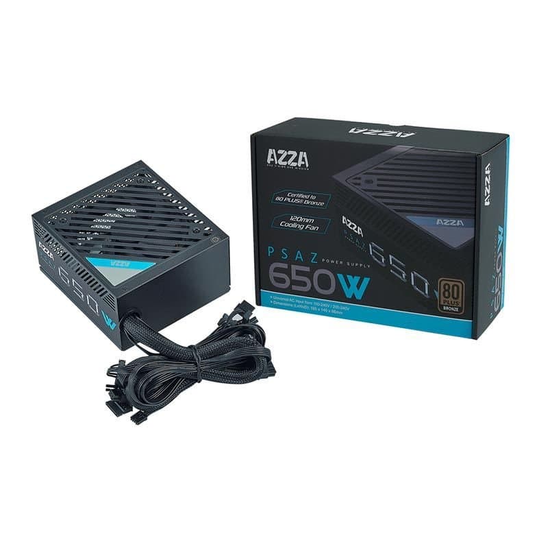FONTE ATX GAMER 650W AZZA PSAZ BRONZE 80 PLUS