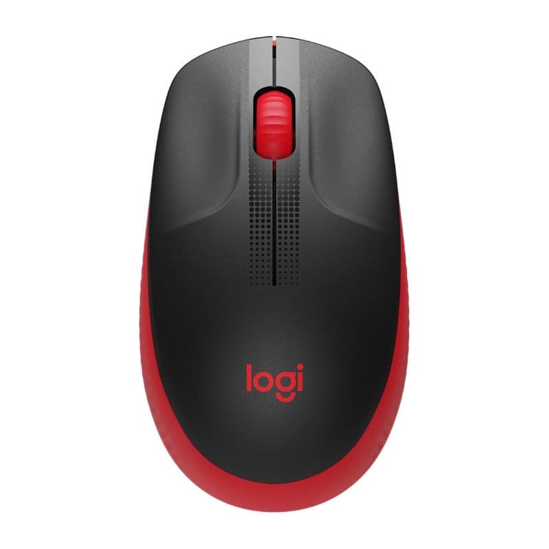 Mouse sem Fio Logitech M190 Wireless Preto e Vermelho