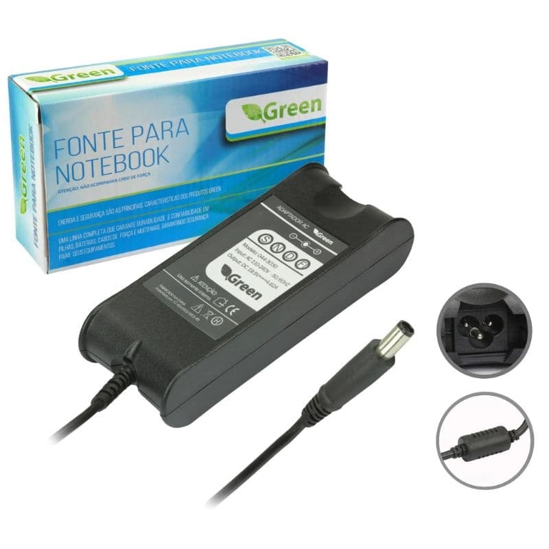 Fonte para Notebook Dell Green 044-3030 19,5 V 4,62 a