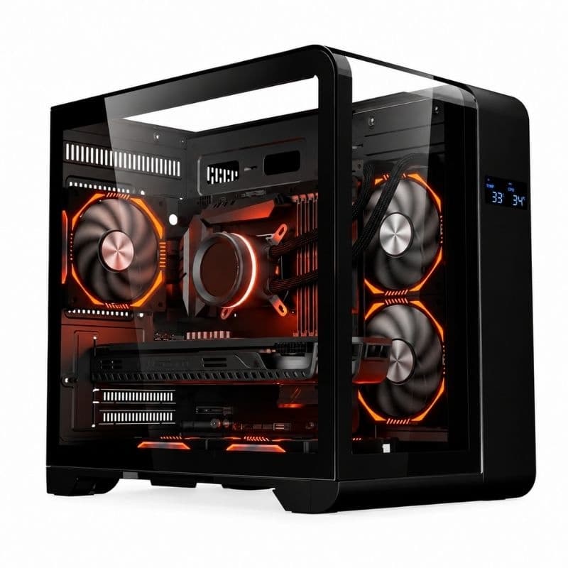 Gabinete Gamer Micro ATX Aquario Cg-48ki Cyberpunk K-mex Preto