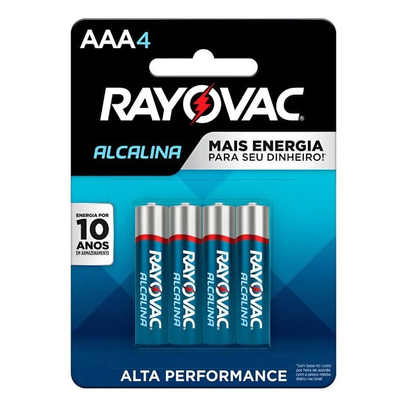 Pilha Aaa Rayovac 4 Unidades